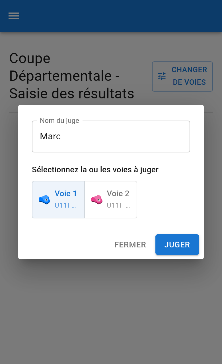 Sélection des voies
