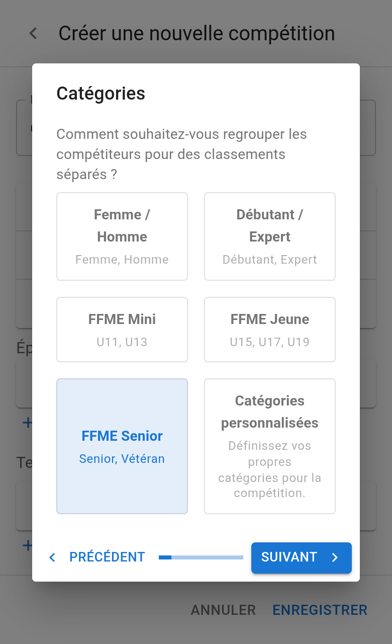 Assistant — catégories