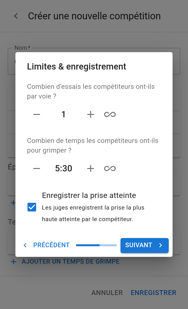 Assistant — limites d'essais